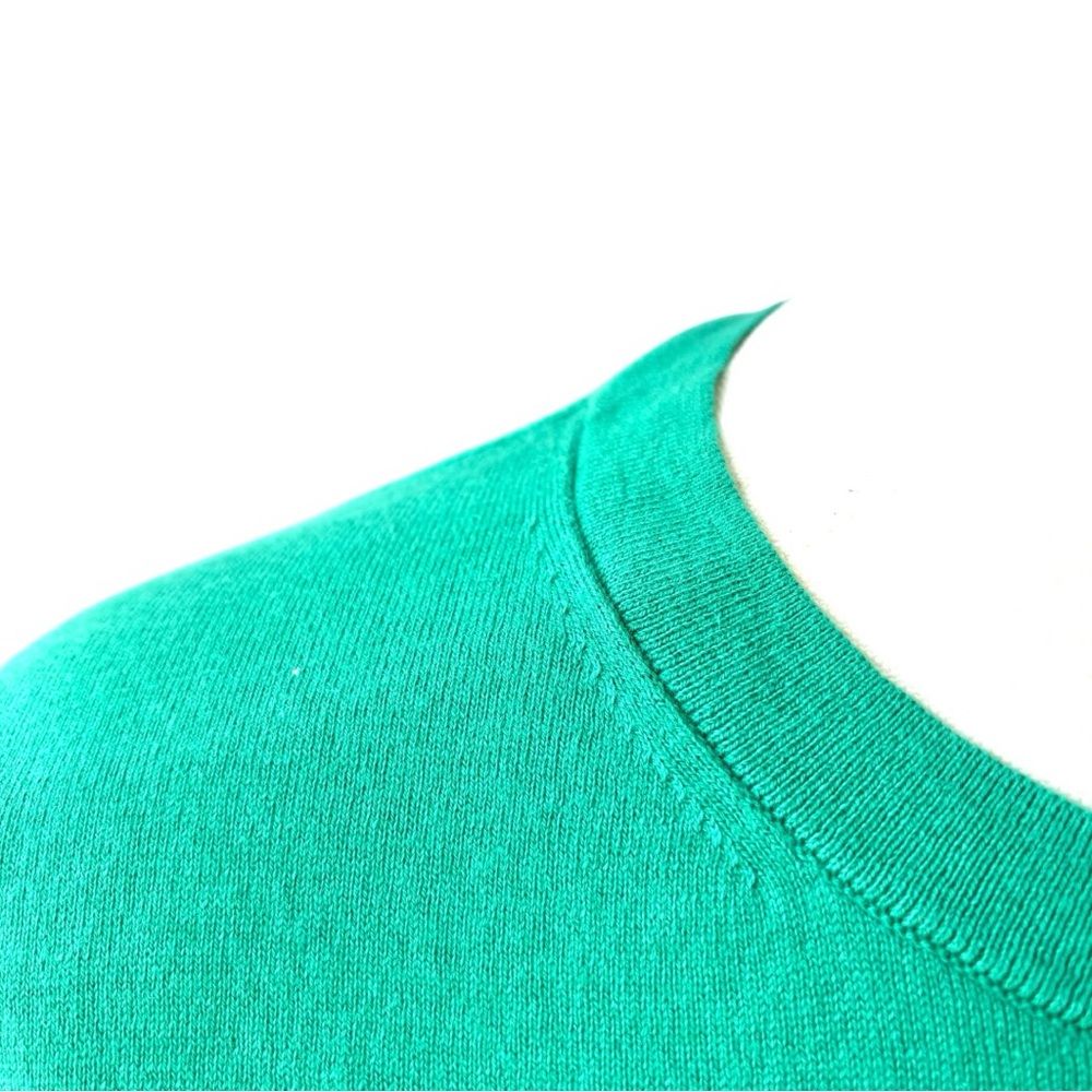 Vineyard Vines Cashmere Luxe Soft Short Sleeve Sweater Sea Green Silk Cotton S - Picture 9 of 11